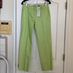 Charles Nolan lime green pants. Long slim leg
